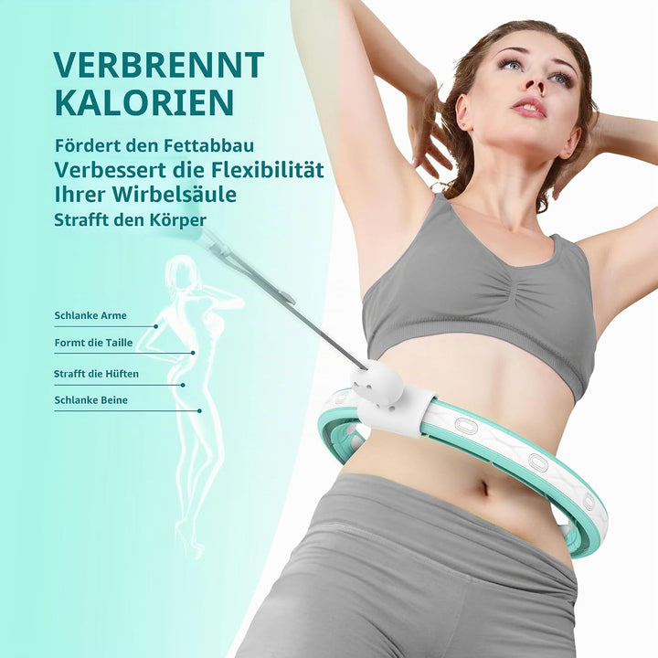 Smart Hula Hoop Reifen Erwachsene, Hula Hoop mit Gewicht Kugel, Hoola Hoop zum Abnehmen für Anfänger