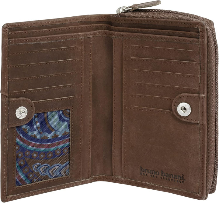 bruno banani Geldbörse Echt Leder Cognac Damen - 021337, Cognac