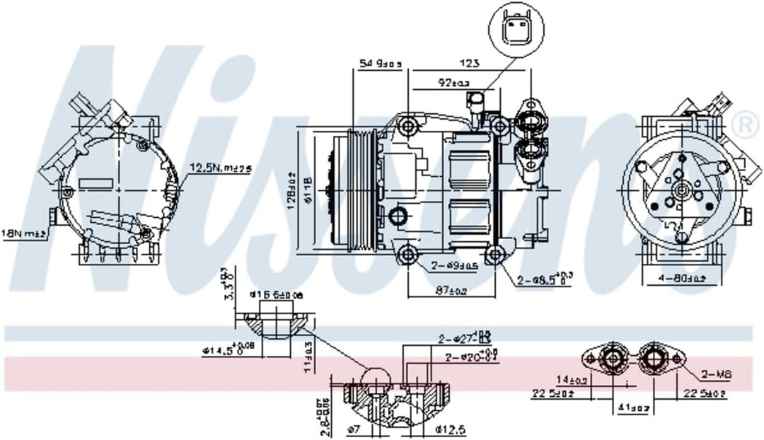 NISSENS 89336 Kompressor, Klimaanlage