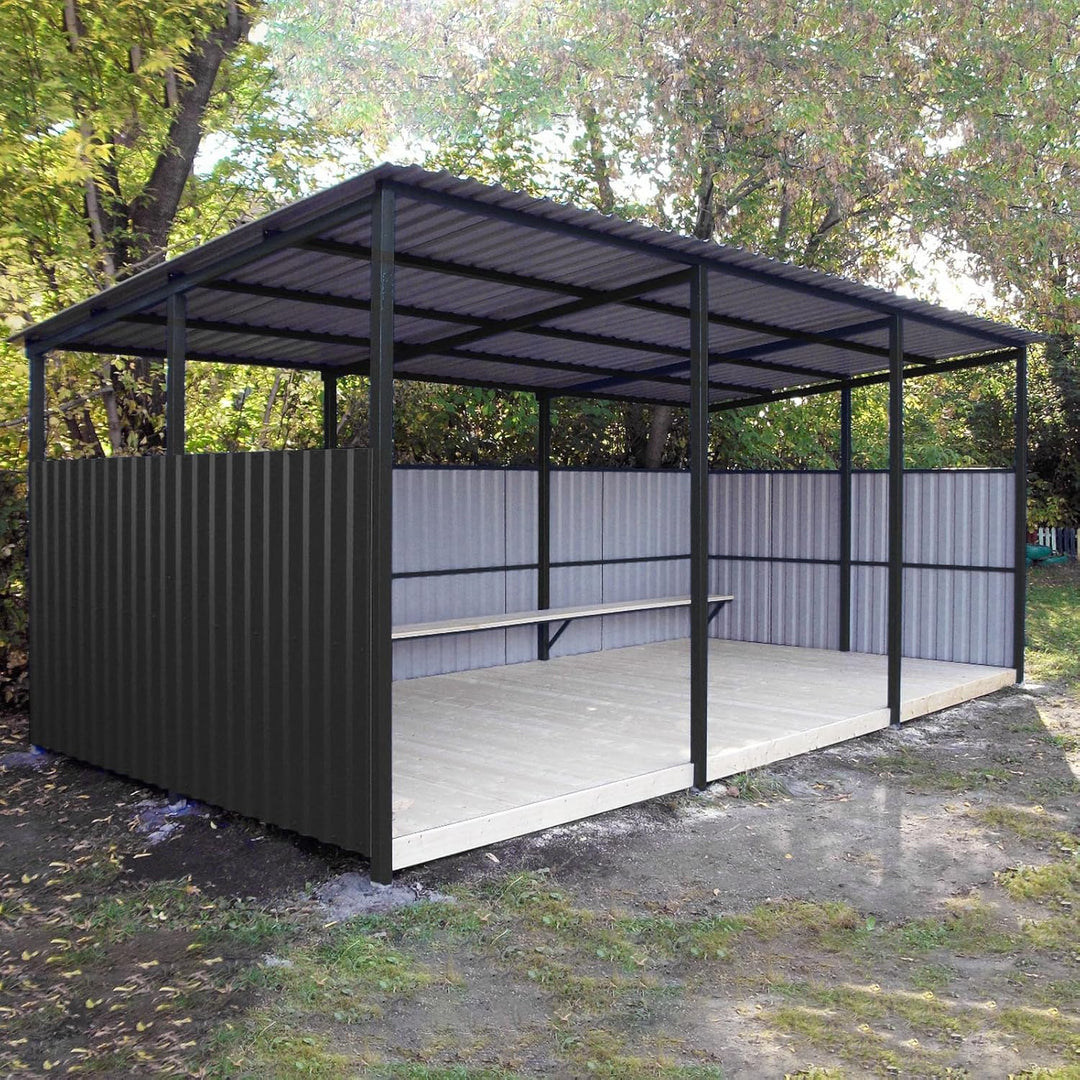 Mondeer Trapezbleche, 24 Stück Wellblechplatten für dach, 115 x 45 cm, 12m², Geeignet für Carportdäc