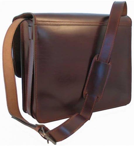 Shalimar Ranch Shalimar Midi Posttasche Messenger Bag aus Leder, schwarz, Einheitsgrösse