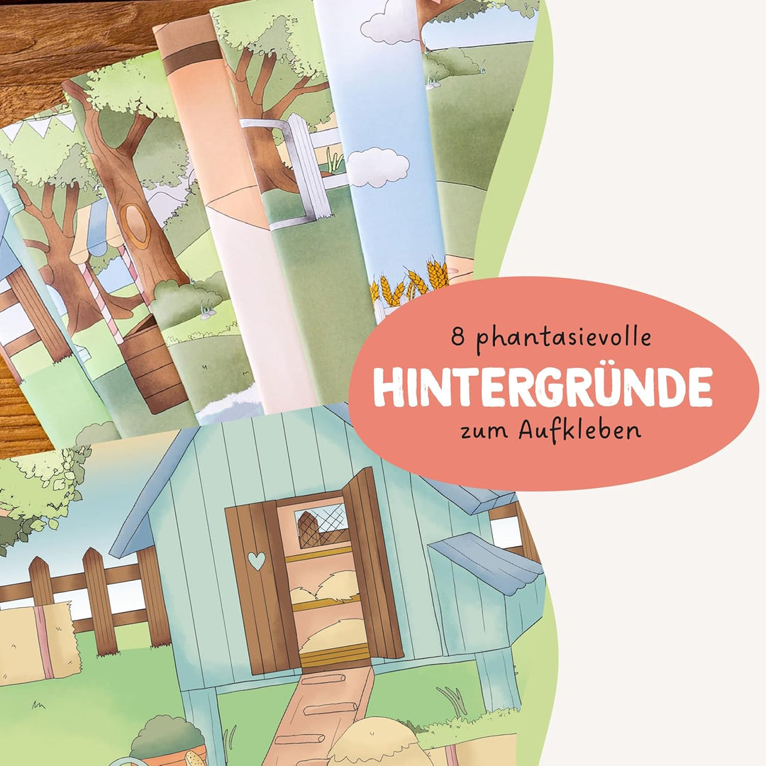 Papierdrachen Bastelbox Osterhasenwelt - Komplettes Ostern Bastelset ab 3 Jahren - Inkl. Buntstifte
