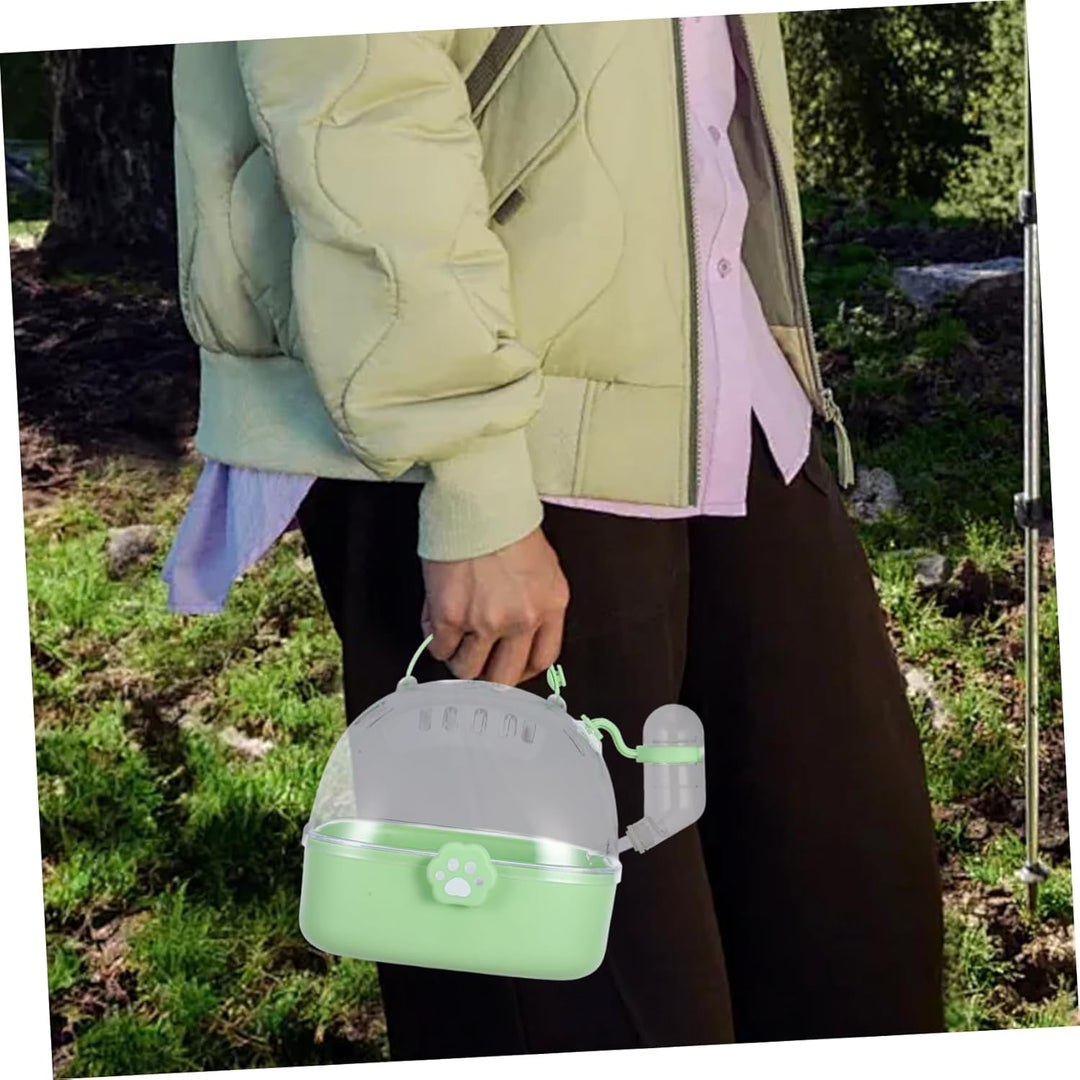 Toyvian Hamsterkäfig Aus Abs-Material Mit Wasserflasche Tragbare Transportbox Für Kleine Haustiere B