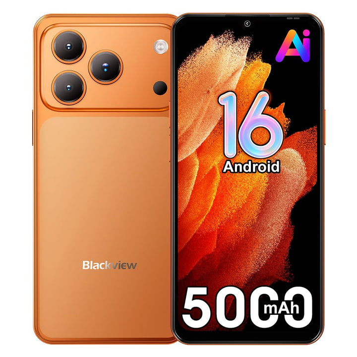 Blackview Wave 7C Handy Ohne Vertrag, Android 16 Smartphone 16GB+64GB/1TB, 6.56" Gemini AI Smartphon