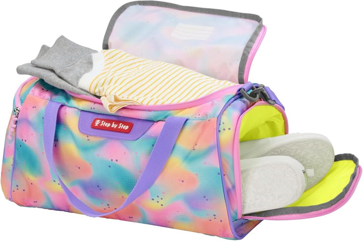 Step by Step Sporttasche „Butterfly Luna“, lila, mit Nasswäschefach, Abnehmbarer Tragegurt, Verstell