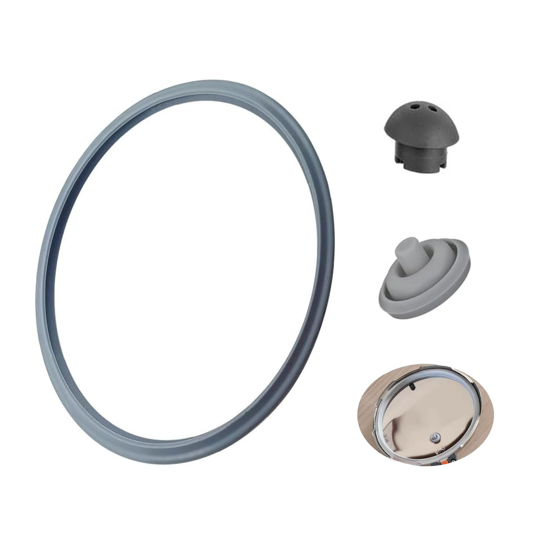 3-in-1 Ersatzteile-Set für WMF Schnellkochtopf Perfect & Perfect Plus - 22 cm Dichtungsring, Hauptve