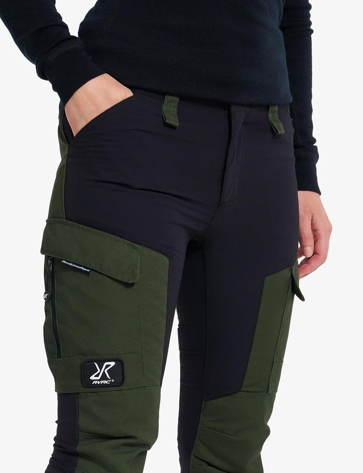 RevolutionRace Damen RVRC GP Pants, Hose zum Wandern und für viele Outdoor-Aktivitäten M Forest Gree