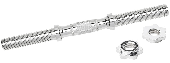 Bad Company Chrom Kurzhantelstange mit drehbaren, ergonomischen Griffen und Gewinde-Auflageflächen i