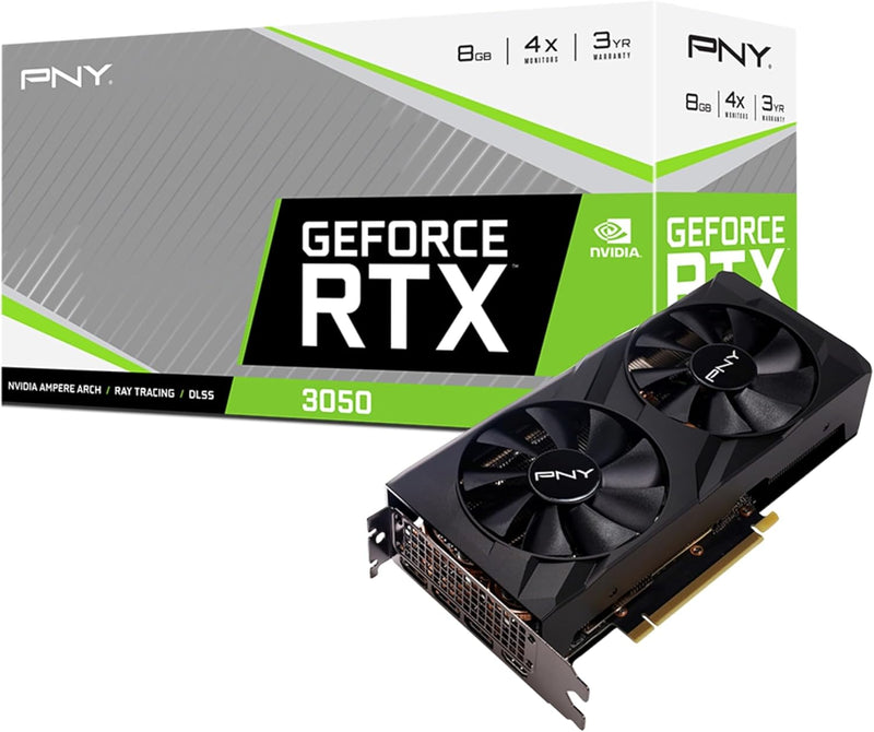 PNY GeForce RTX™ 3050 8GB VERTO Dual Fan Grafikkarte RTX3050 VERTO, RTX3050 VERTO