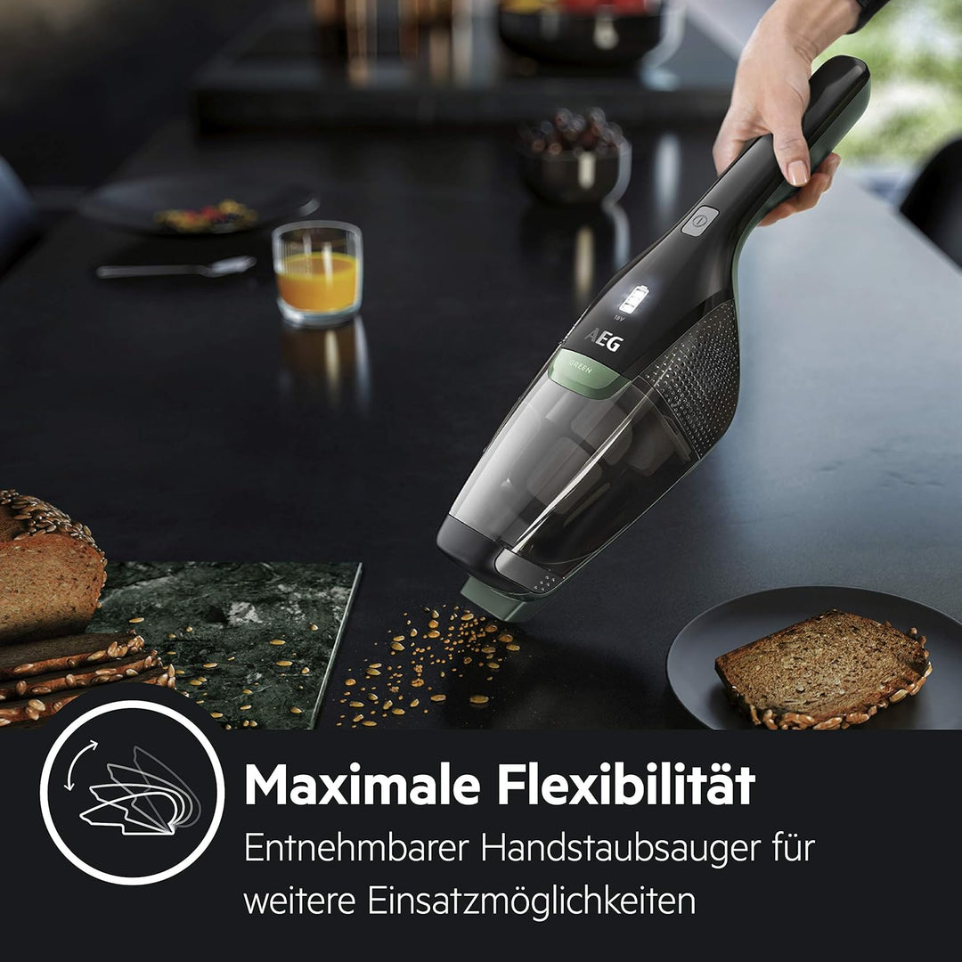 AEG Ergorapido CX7-2-45MÖ 2in1 Akku-Staubsauger + AZE134 Elektrosaugbürste / 50% Recyclingmaterial /