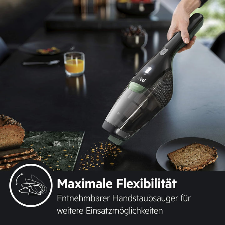 AEG Ergorapido CX7-2-45MÖ 2in1 Akku-Staubsauger + AZE134 Elektrosaugbürste / 50% Recyclingmaterial /