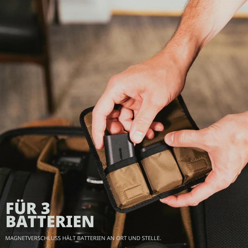 Gomatic Peter McKinnon Battery Case | Akku-Case | Batterie-Tasche für SLR/DSLR - Platz für DREI Akku