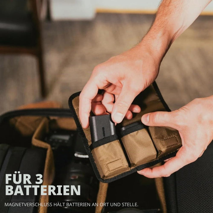 Gomatic Peter McKinnon Battery Case | Akku-Case | Batterie-Tasche für SLR/DSLR - Platz für DREI Akku