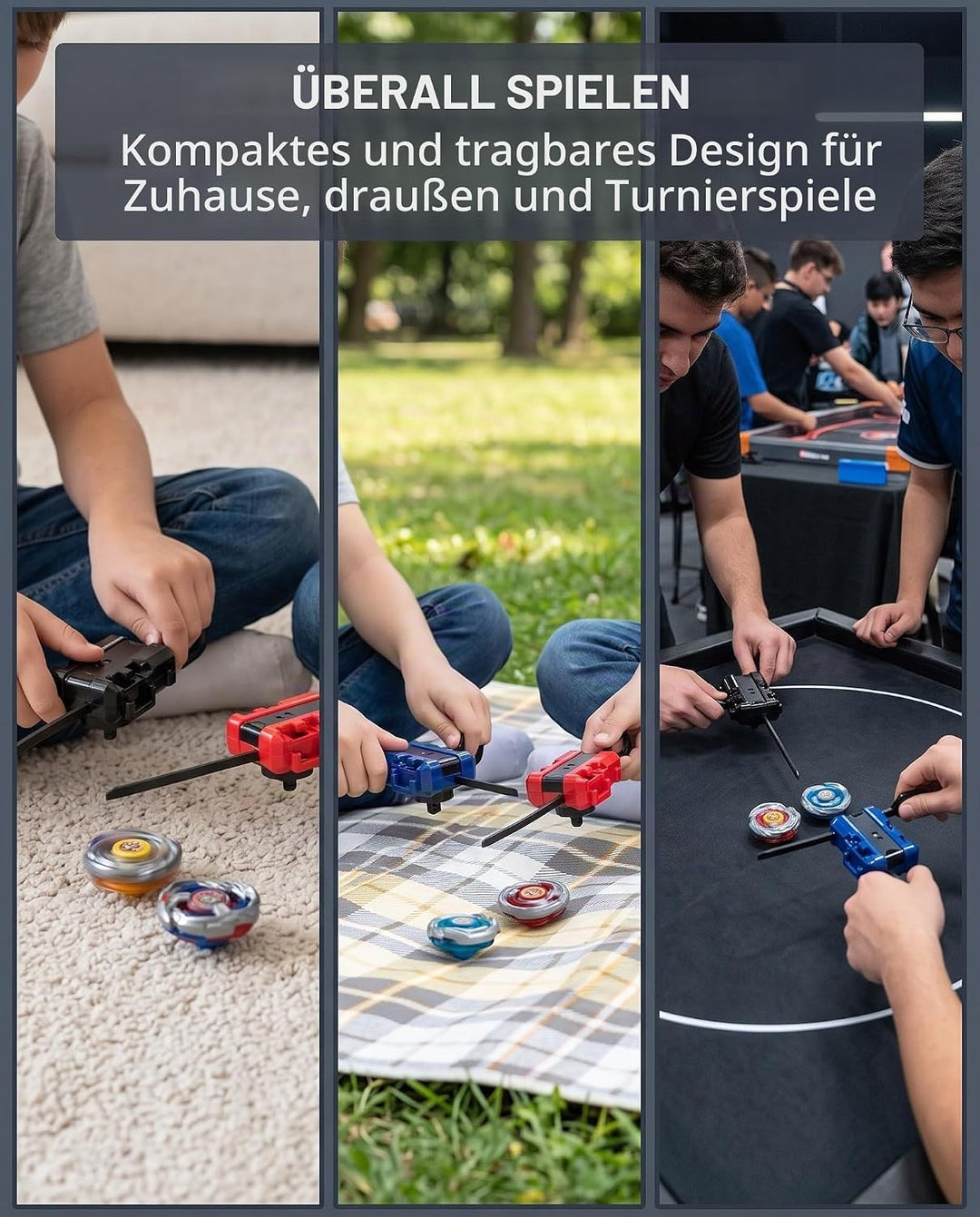 blade X Schnur-Launcher 3er Set mit Griff, 3 Farben | Starter für präzise &amp; kraftvolle X-Serie Kampf