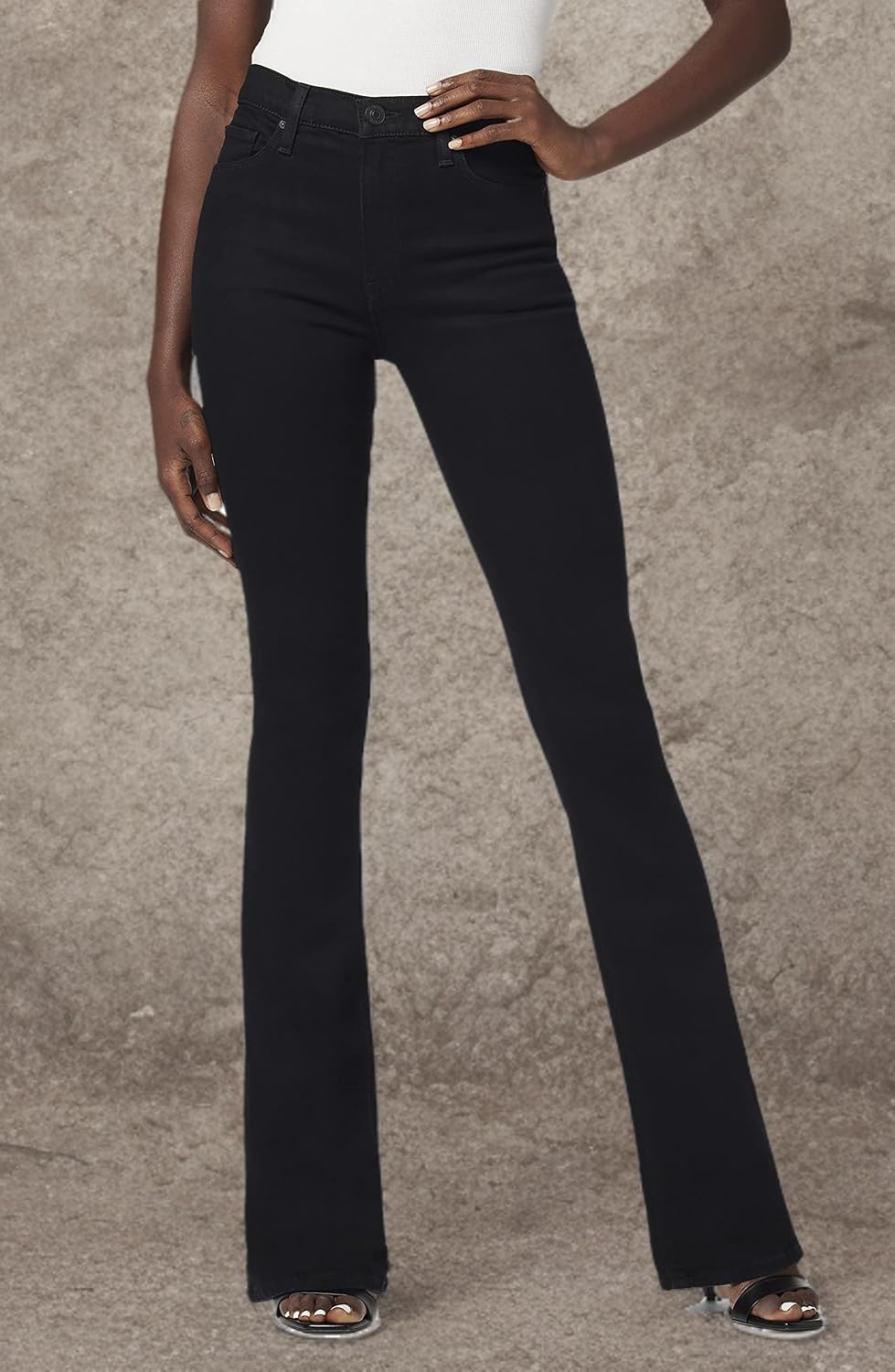 Hudson Damen Barbara Bootcut Hoher Taille Jeans 24W / 34L Schwarz, 24W / 34L Schwarz