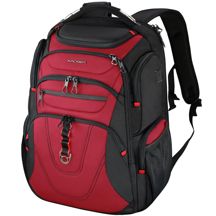 KROSER Laptop Rucksack Herren 17,3 Zoll Business Reiserucksack Handgepäck Wasserdicht mit Hartgeschä