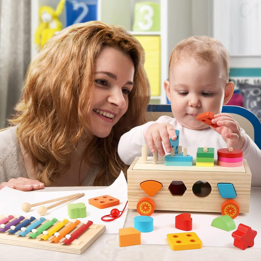 Vanplay Kinderspielzeug Montessori Spielzeug Holzspielzeug Xylophon Motorikspielzeug Bauklötze Baby
