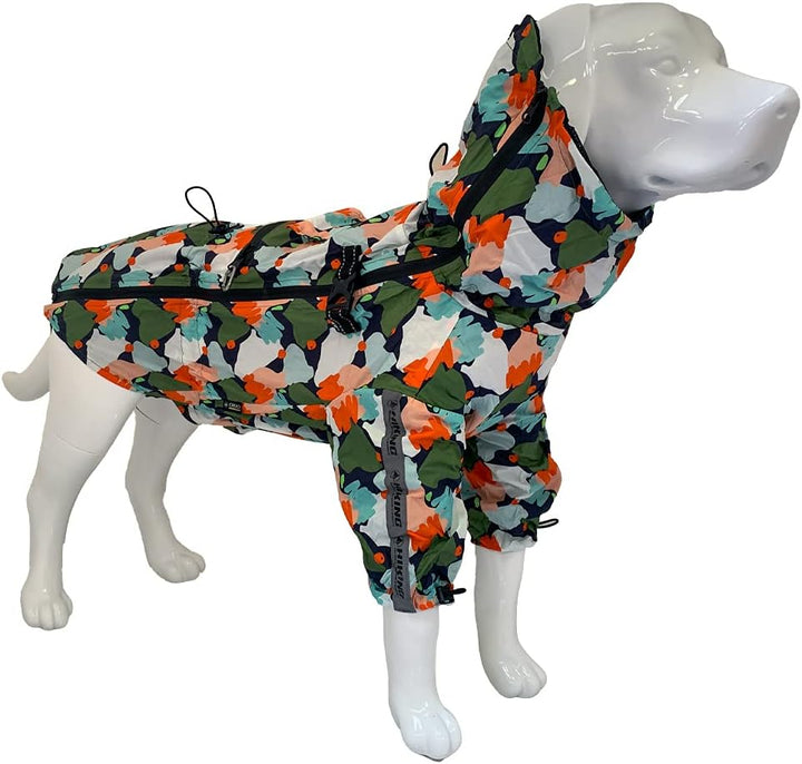 Croci Hiking Regenmantel für Hunde, tragbar, Go Harlequin, Grösse 55 cm - 381 g, 55 cm