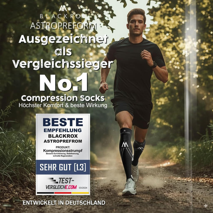 BLACKROX Kompressionsstrümpfe Sport Astropreform Kompressionssocken Vergleichssieger Sportkompressio