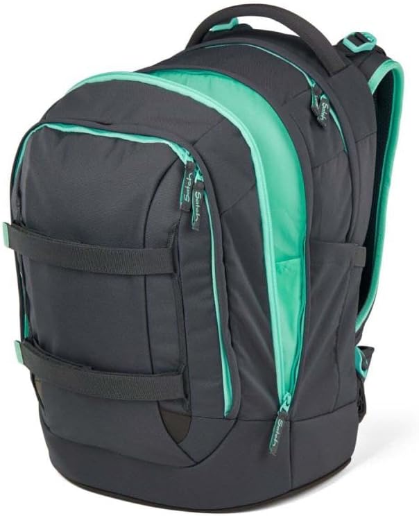 Satch pack Schulrucksack Set 2tlg. inkl. Schlamperbox (Mint Phantom), Mint Phantom