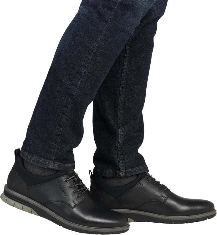Rieker Herren 14454 Slipper 40 EU Weit Schwarz, 40 EU Weit Schwarz