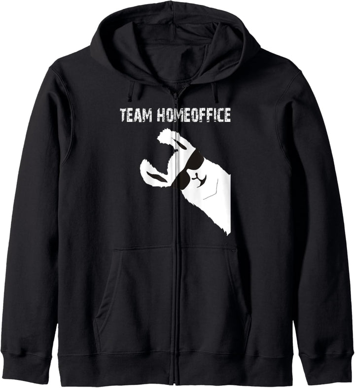 Homeoffice Team Home Office Lustiges Lama Alpaka Kapuzenjacke