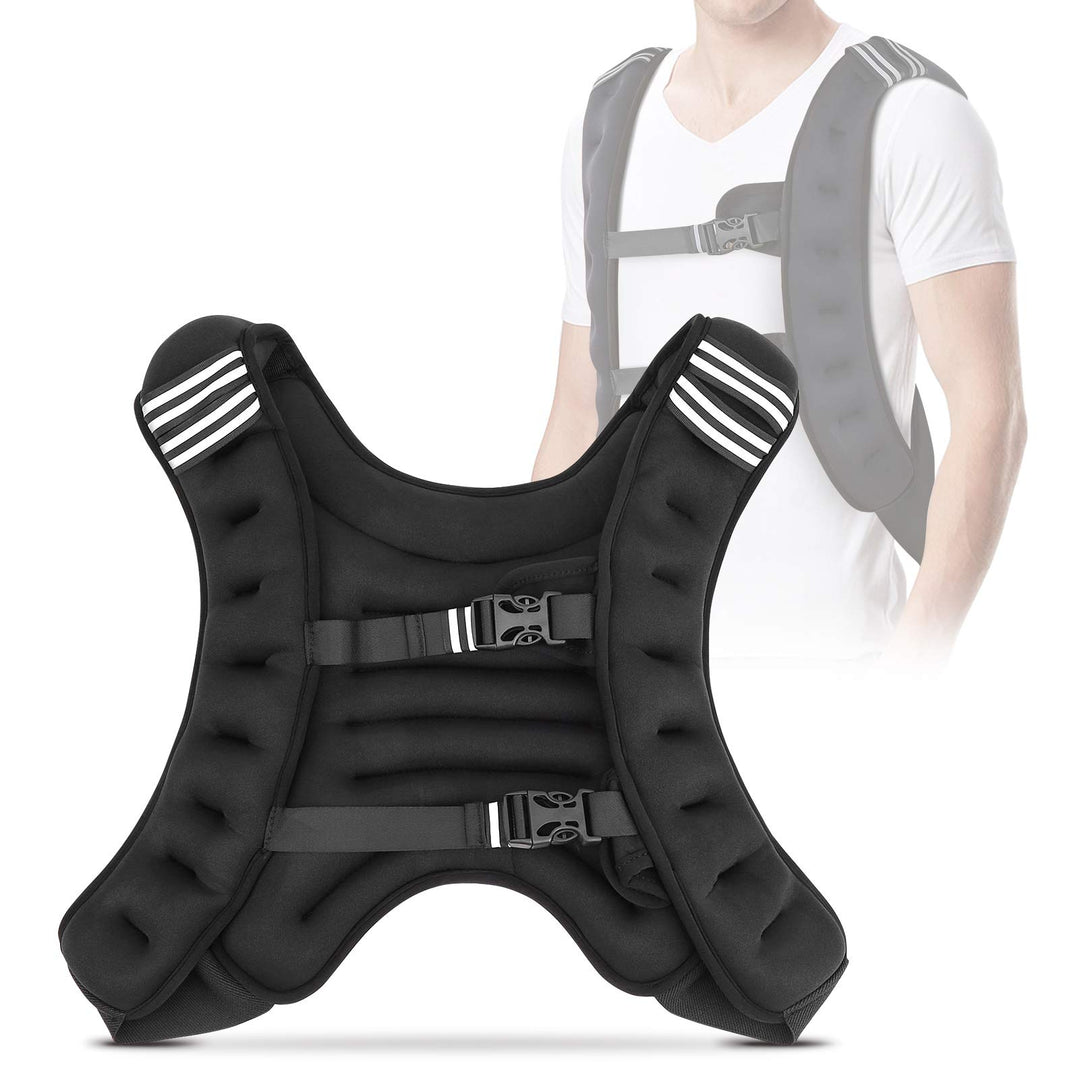 Gewichtsweste 10Kg, Weighted Vest Verstellbare Laufweste Trainingsweste Gewichtsmanschetten mit Refl