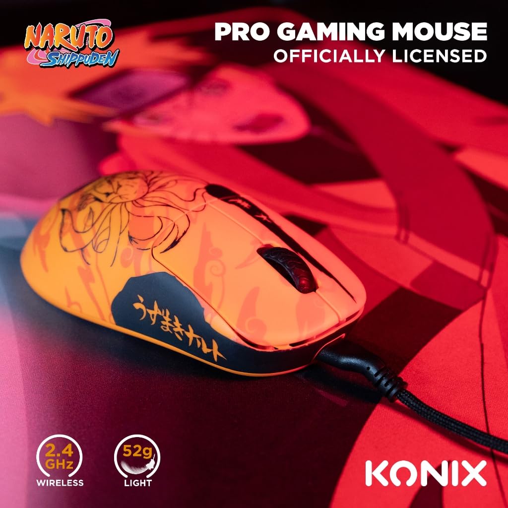 Konix Naruto Shippuden Gaming-Maus kabelgebunden/kabellos PC - Nummerierte Pro Collector Edition - 2