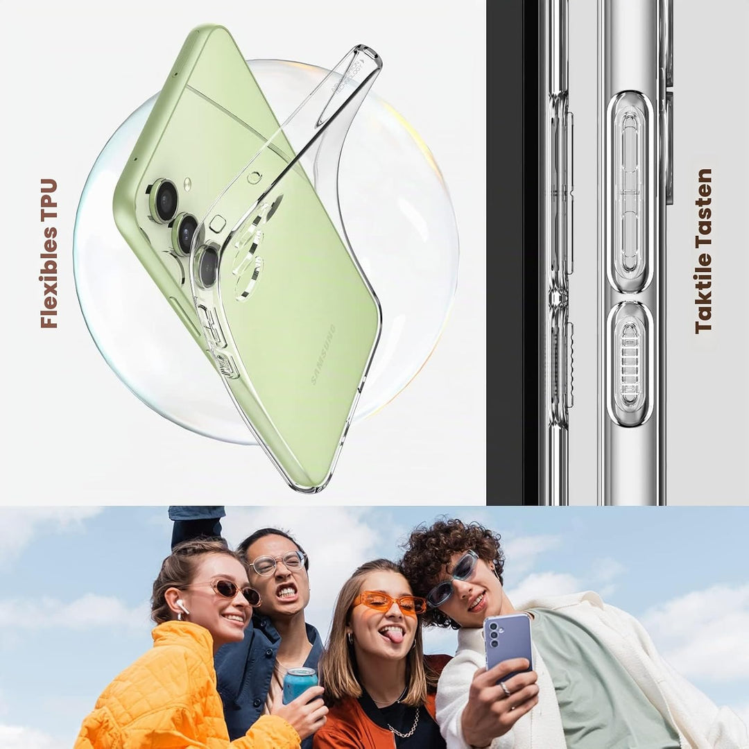 Spigen Liquid Crystal Designed for Galaxy A54 5G case (2023) - Crystal Clear Kristallklar, Kristallk