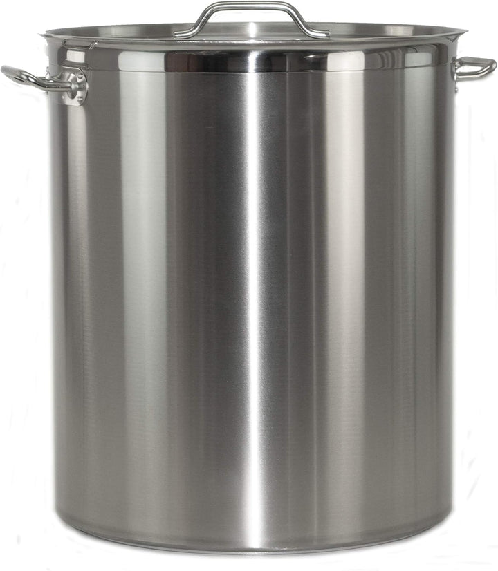 Kochtopf aus Edelstahl mit Randverstärkung und Deckel Ø50cm H60cm 117,8Liter 117.8 Liter, 117.8 Lite