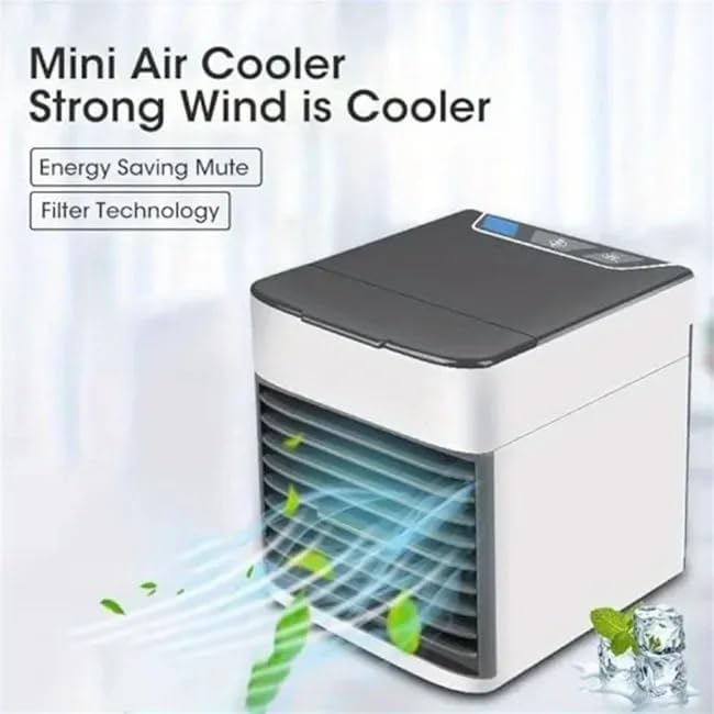 Mini-Klimagerät, tragbar, USB, Luftkühler mit Luftbefeuchter, Luftreiniger, 7 Farben, LED-Licht, 3 G