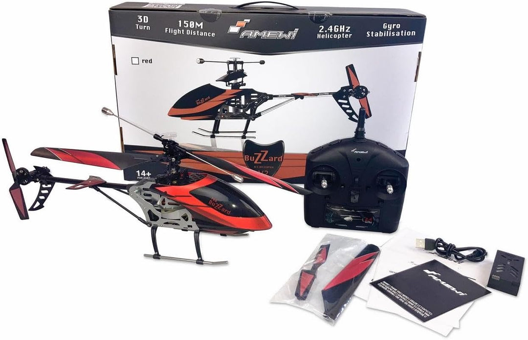 Amewi V2 Single-Rotor-Helikopter 4-Kanal RTF rot