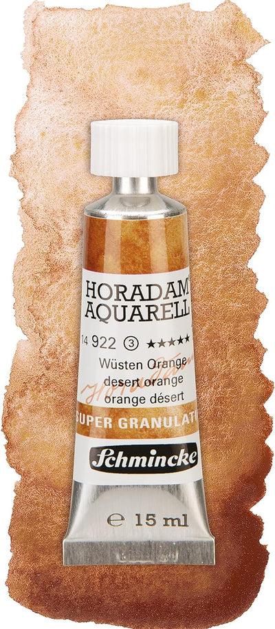 Schmincke – HORADAM® AQUARELL, Super Granulation Set Wüste, 5 x 15 ml-Tuben, 74 869 097, Holzkasten,