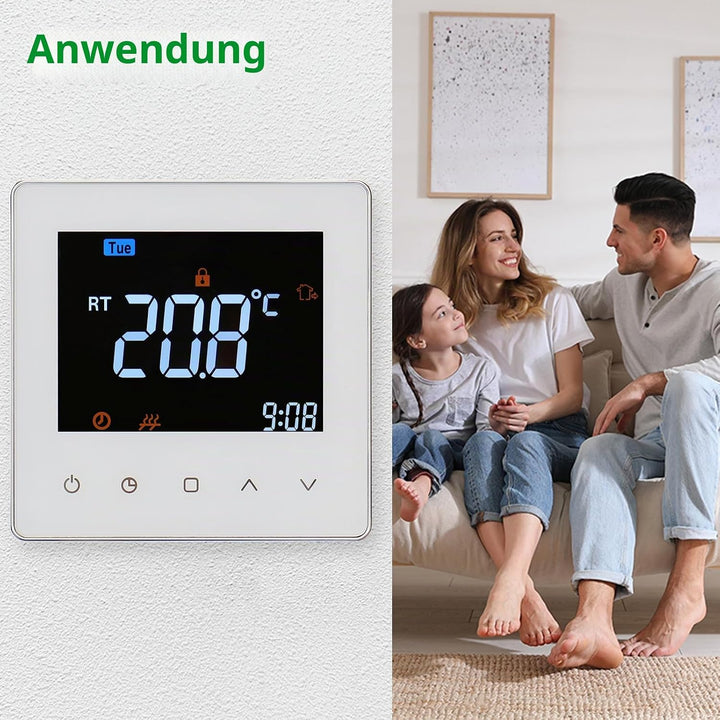 Wengart 24V Thermostat WG538,3A Thermostatsteuerung für den Innenbereich,wöchentliche Programmierung