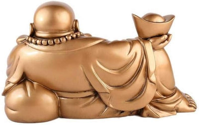 Grosser lachender Buddha Goldfarben, Goldfarben