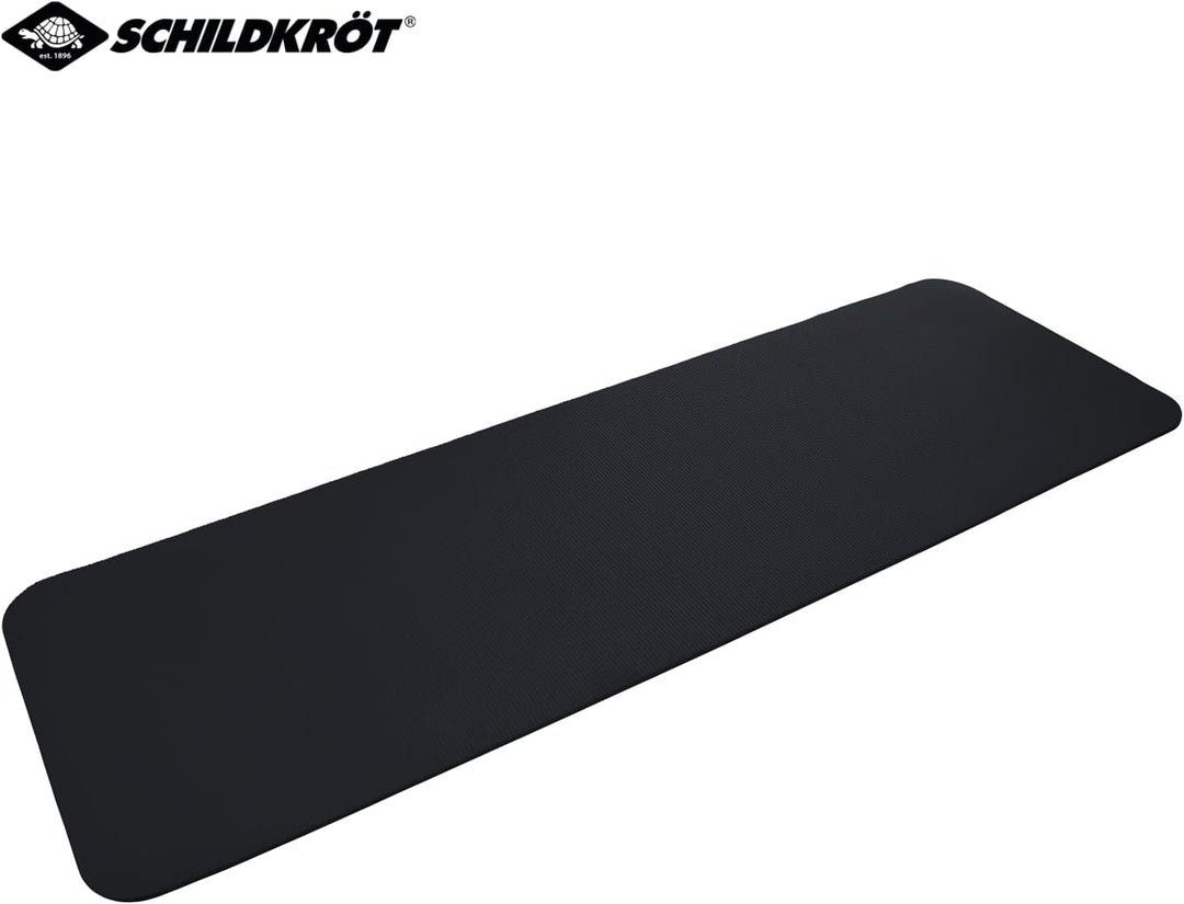 Schildkröt Fitnessmatte, 15 mm, rutschfeste Gymnastikmatte, mit Tragegurt, 183 x 61 x 1,5 cm Schwarz