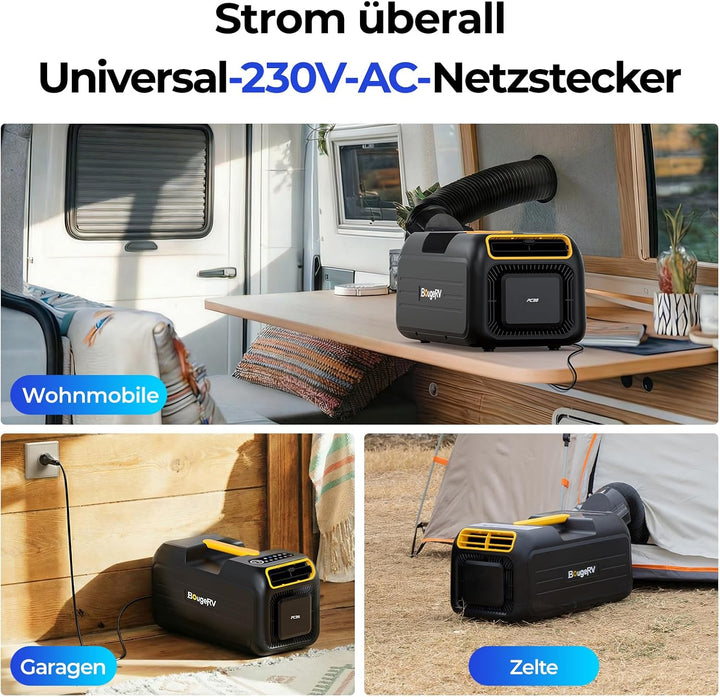BougeRV 2026 PC35 Mobile Klimaanlage, 3500 BTU Tragbare Klimaanlage, 5 in 1 Klimagerät mit App, Komp