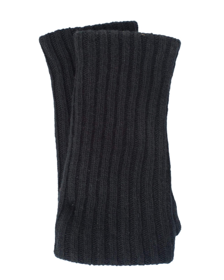 Ganterie, Merino Armwärmer/Pulswärmer, 100% Wolle Schwarz, Schwarz