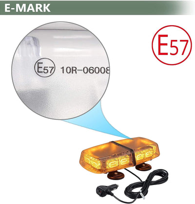 EypiNS 72 LED Warnleuchte, 12/24V Rundumkennleuchte 36W Warnlicht Warnblinkleuchte Blitzlicht Auto L