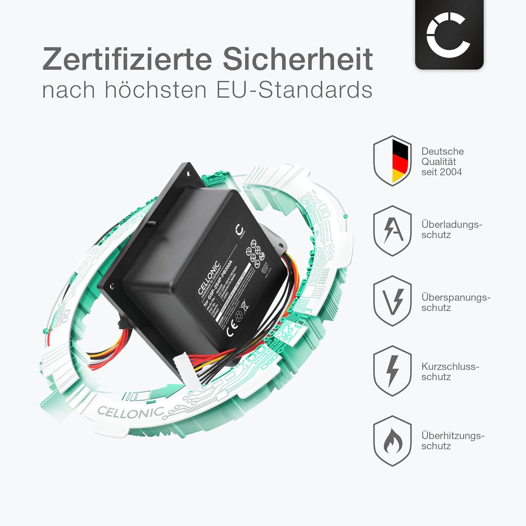 CELLONIC, Lautsprecherakku kompatibel mit JBL PartyBox 310 (10400mAh, 7.4V) Ersatzakku GSP-2S4P-PB35