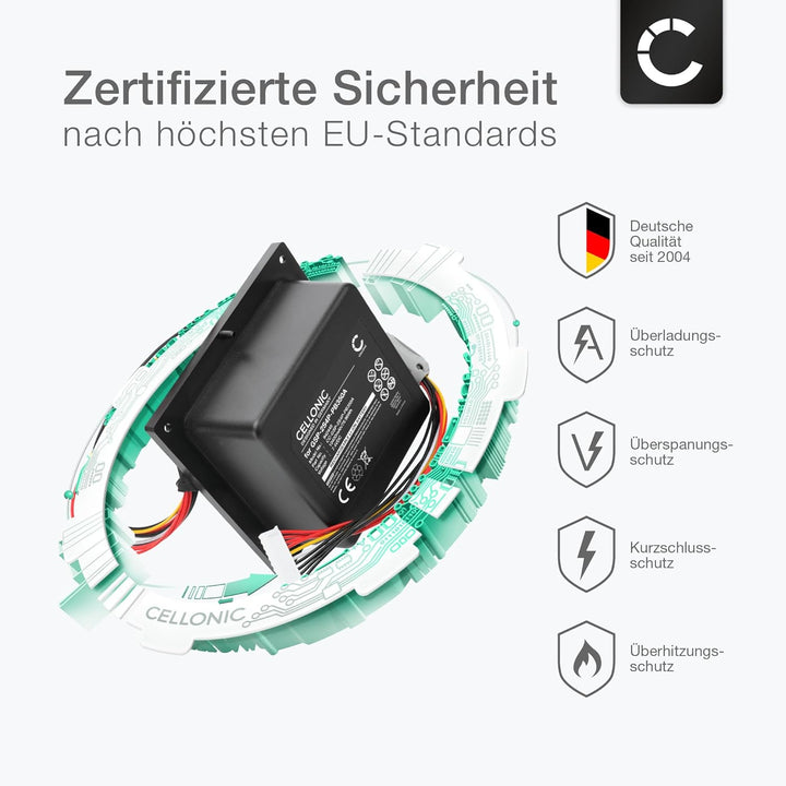 CELLONIC, Lautsprecherakku kompatibel mit JBL PartyBox 310 (10400mAh, 7.4V) Ersatzakku GSP-2S4P-PB35