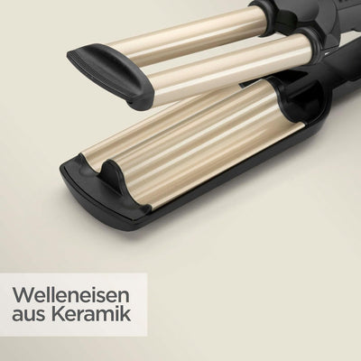 BaByliss Easy Waves Welleneisen, Gold-schwarz, C260E | 1er Pack Beach Waves, Beach Waves