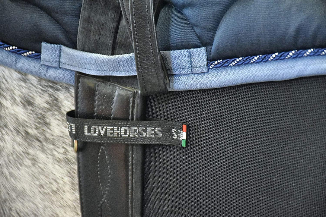 LOVEHORSES Schutzgurt Full Contact Neues Modell - Feste Position, Nicht verstellbar - Made in Italy