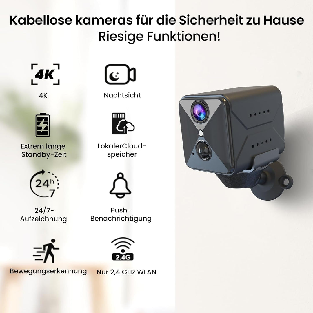 javiscam Mini Kamera, Full HD Überwachungskamera, Kamera Überwachung Innen, Mini Kamera Live Übertra