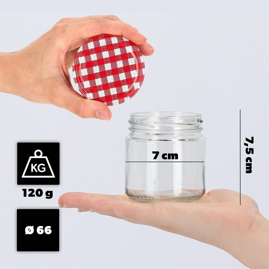 KADAX Kleine Einmachgläser 200 ml, Marmeladengläser, fi66 mm, Minigläser für Honig und Gewürze, Luft