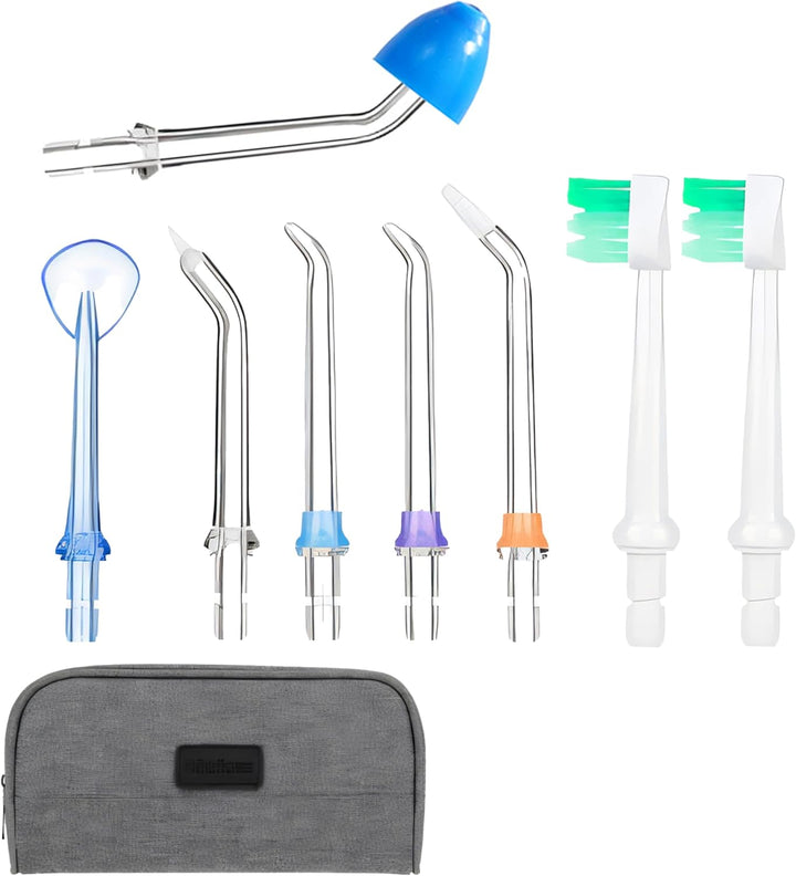 Retoo Munddusche Kabellos mit 5 Modi, Irrigator Set mit 8 austauschbare Spitzen, Zahndusche mit 300