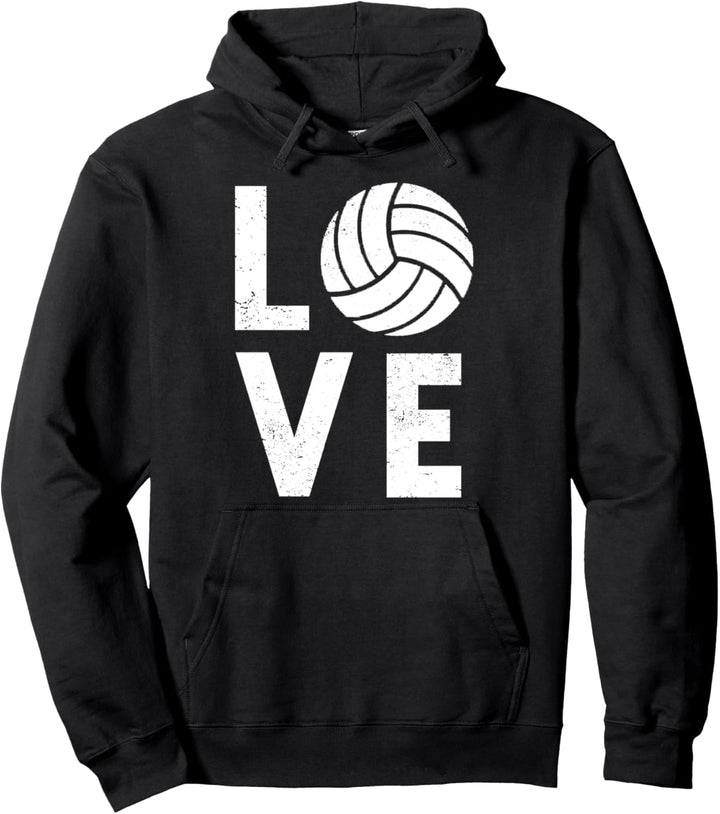 Liebe Volleyball Team Volleyball Pullover Hoodie