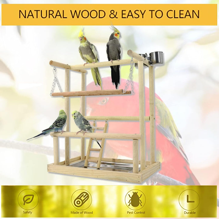 Holzsammlung Vogel Spielplatz Holz, Vogelspielplatz für Wellensittiche, Wellensittich Spielplatz Fre