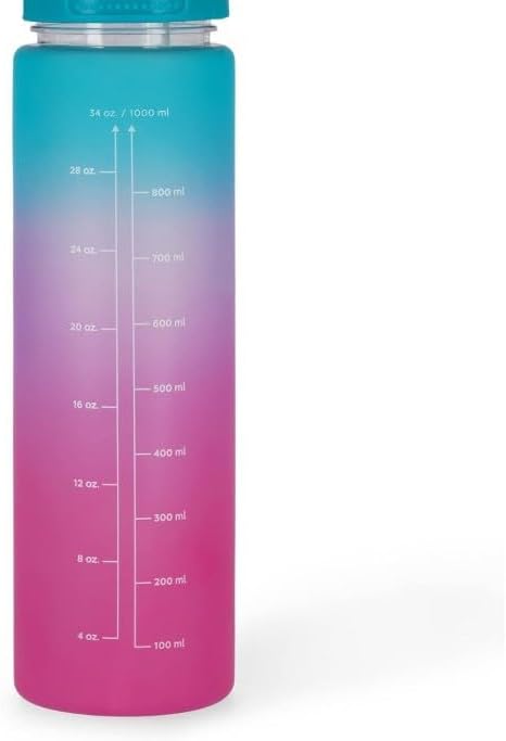 Legami - Love Yourself Motivierende Trinkflasche 1L - Love Yourself Trinkflasche mit Trinkzeiten, id