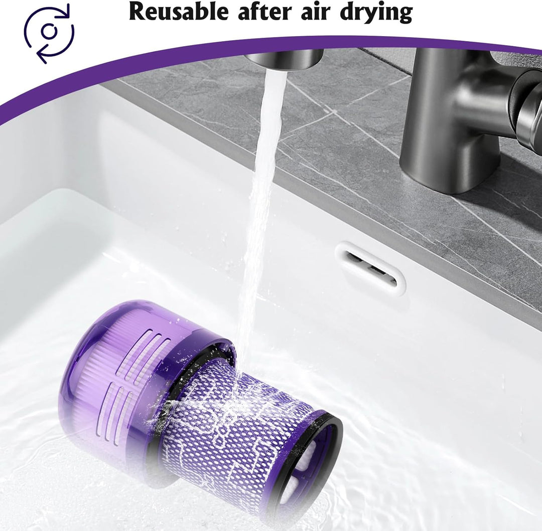 2 Stück HEPA Filter für Dyson V12 Detect Slim Staubsauger - Ersetzen Sie 971517-01